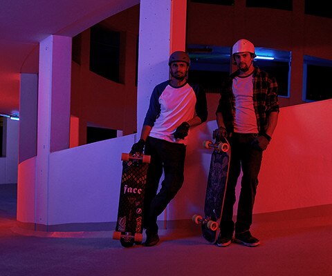 Défi Park n Ride G 310 R Guto et Sebastian, les champions de la planche de park