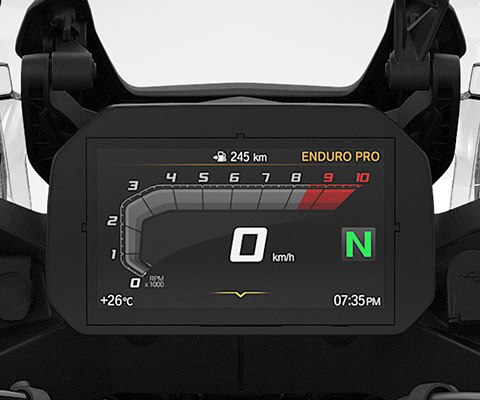 We see the 6.5” TFT display of the F 850 GS Adventure.