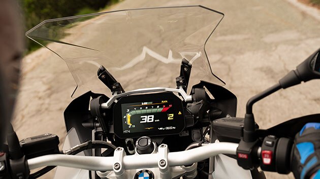 La BMW R 1250 GS Adventure avec une grande bulle