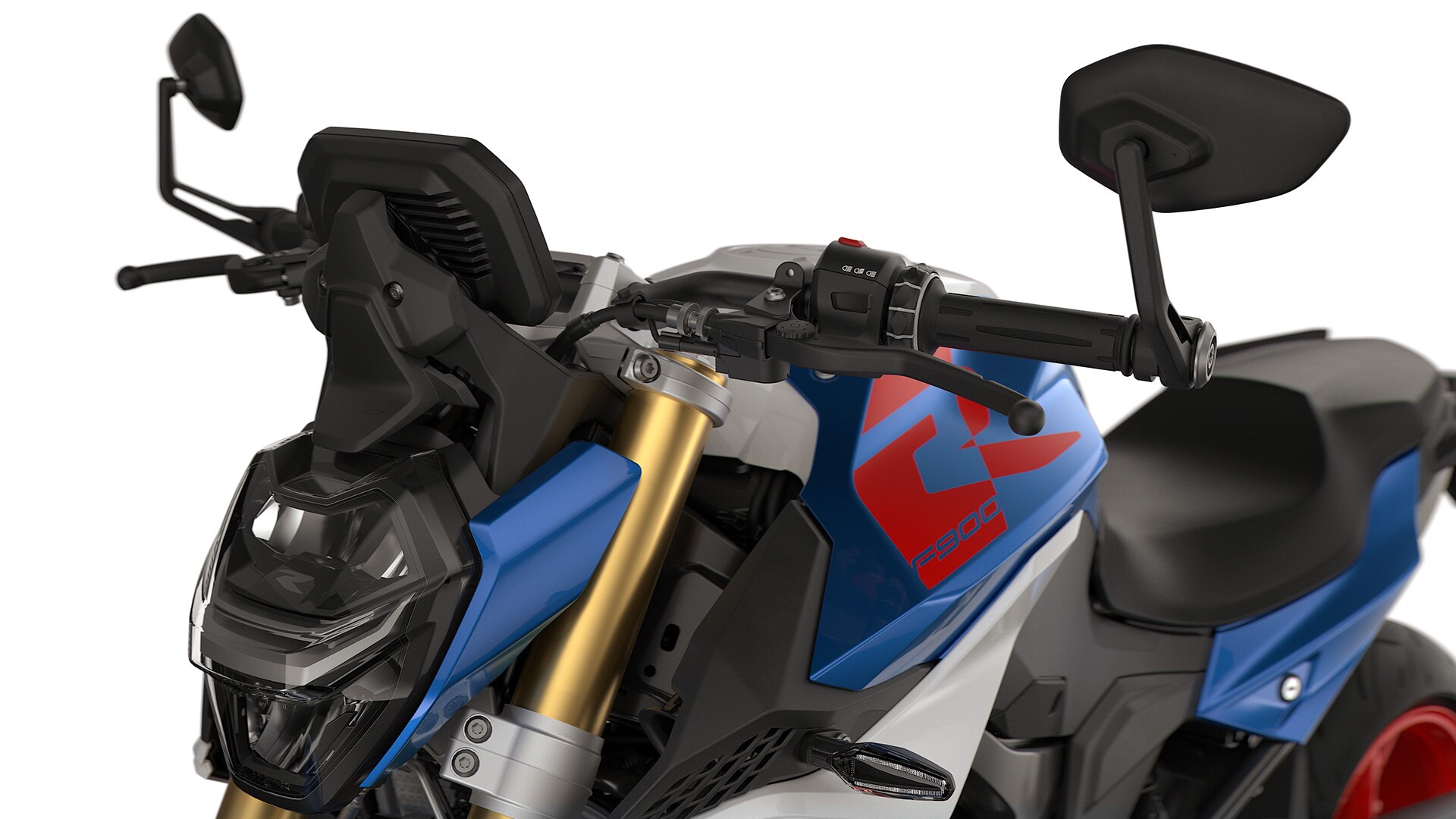 The handlebar end mirrors of the F 900 R from BMW Motorrad