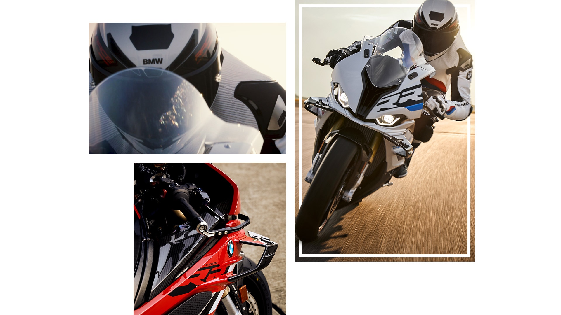 Collage de prises de vue de la S 1000 RR.