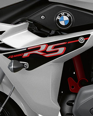 R 1250 RS in de style Sport in de kleur Lightwhite uni