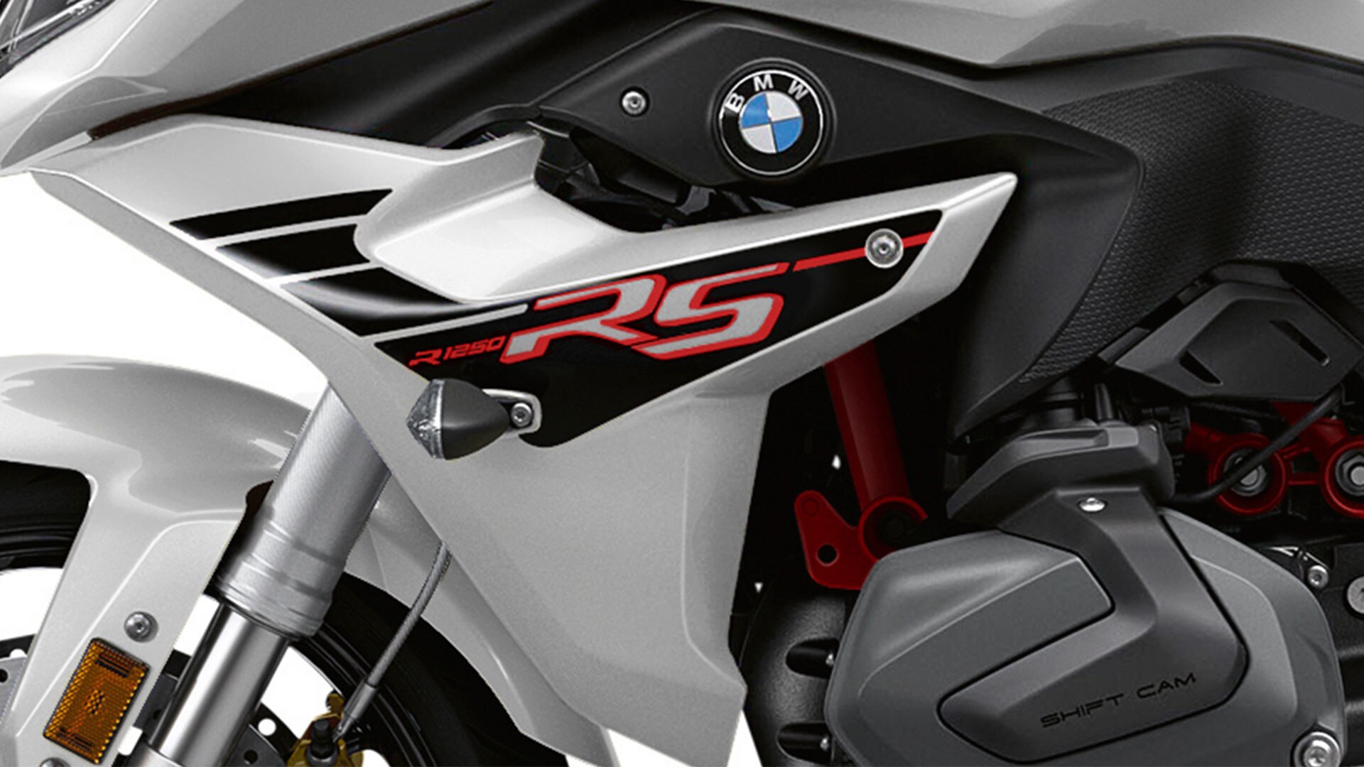R 1250 RS in de style Sport in de kleur Lightwhite uni