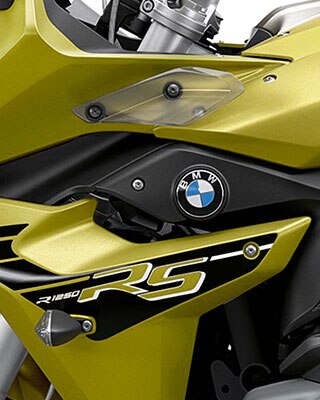 La R 1250 RS Style Sport couleur Austin yellow metallic matt.